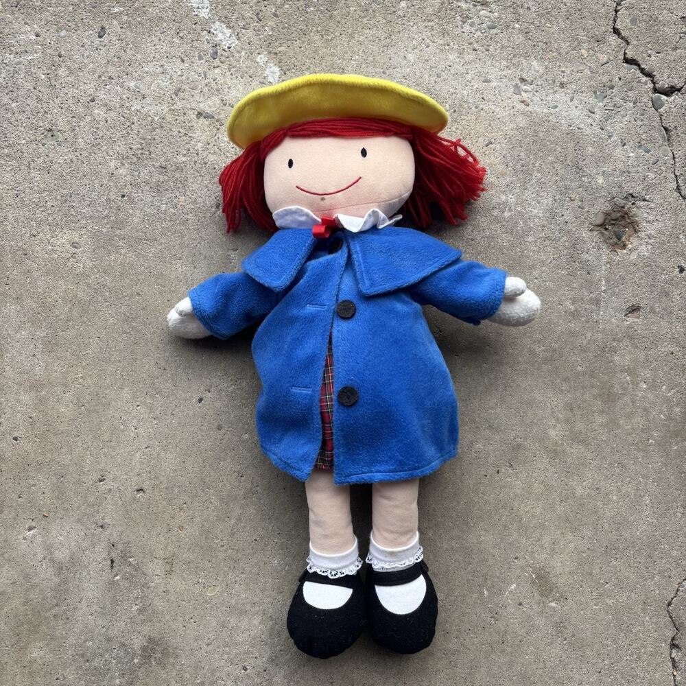 Madame Alexander Plush Madeline 18" Doll 2006 with Coat Adorable School Girl
